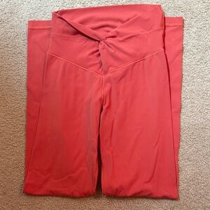 aerie Coral Twist-Front Leggings